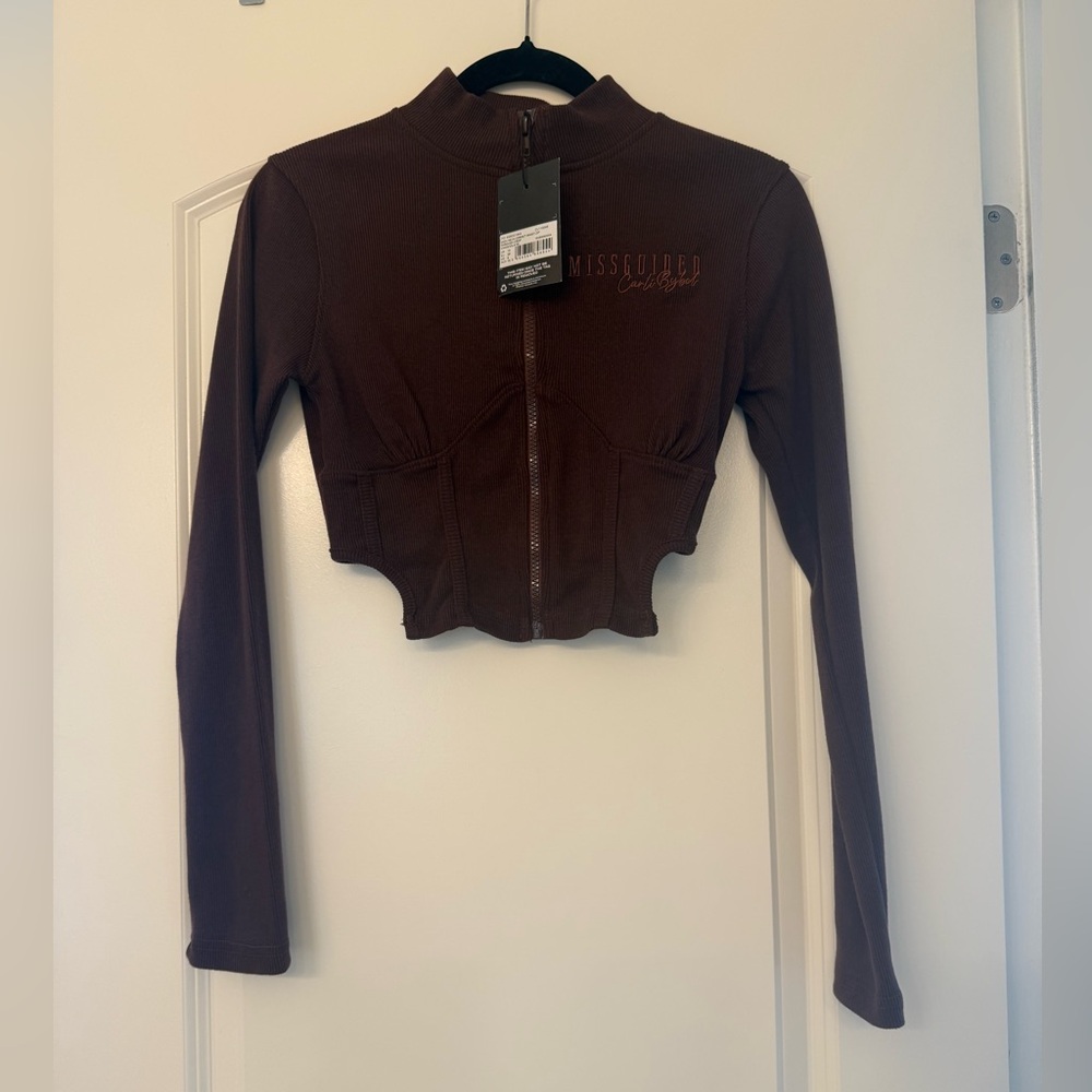 Limited Edition Carli Bybel x Missguided Cropped Jacked. NWT!